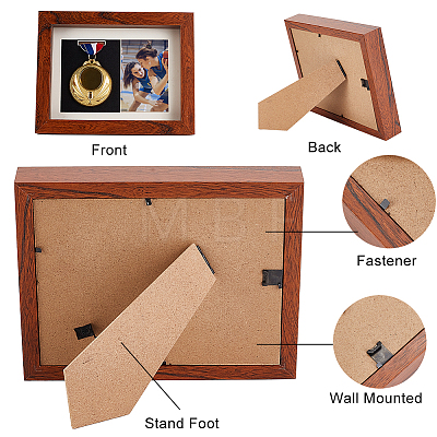 Natural Wood Photo Frames DJEW-WH0038-73B-1