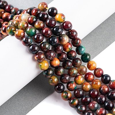 Natural Malaysia Jade Beads Strands G-A146-8mm-C18-1