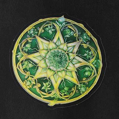 Mandala PET Round Self Adhesive Decorative Stickers DIY-K069-02E-1