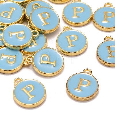 Golden Plated Alloy Enamel Charms ENAM-S118-04P-1