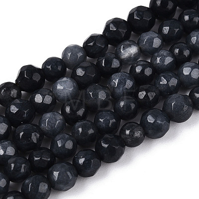 Dyed Natural White Jade Beads Strands G-T139-4mm-60-19-1