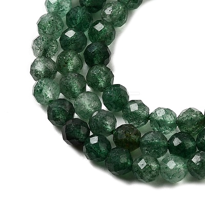 Natural Green Strawberry Quartz Beads Strands G-D340-A03-4mm-1
