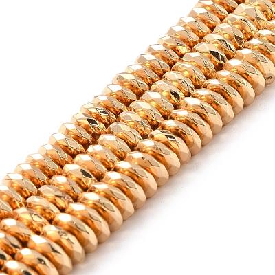 Electroplate Non-magnetic Synthetic Hematite Beads Strands G-L485-06C-LG-1