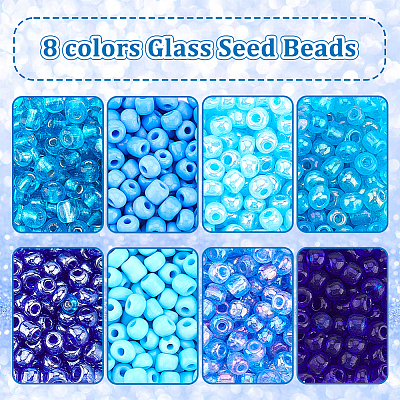 Mixed Style 6/0 Round Glass Seed Beads SEED-PH0006-4mm-03-1