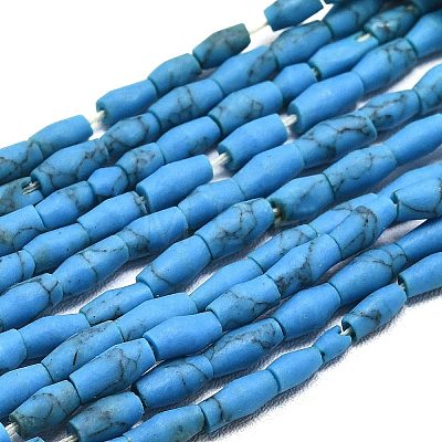 Dyed Synthetic Turquoise Beads Strands G-D356-A01-02-1