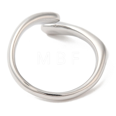 Brass Snake Open Cuff Rings for Women RJEW-G288-06P-1