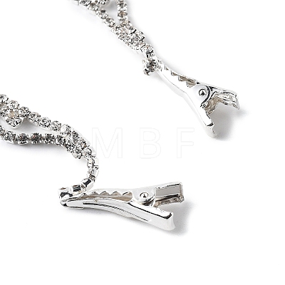 Alloy Rhinestone Hair Chain OHAR-M044-02A-S-1