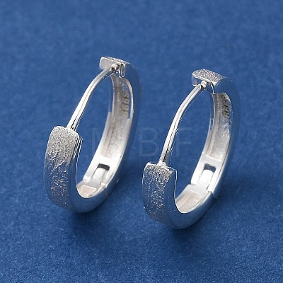 999 Sterling Silver Hoop Earrings for Women EJEW-G372-01S-1