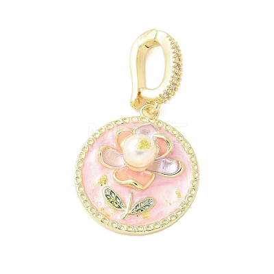 Brass Enamel Pendants LS-KK-F886-03G-10-1
