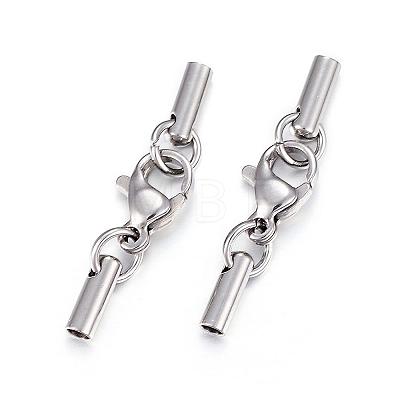 304 Stainless Steel Lobster Claw Clasps STAS-P146-A10-2.0mm-1