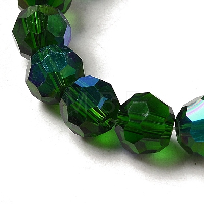 Electroplate Transparent Glass Beads Strands EGLA-A035-T8mm-L10-1