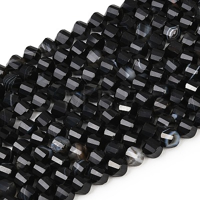 Natural Banded Agate Beads Strands G-P611-C10-01-1