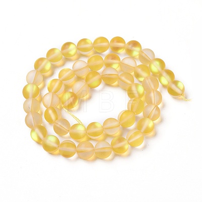 Synthetic Moonstone Beads Strands G-F142-8mm-10-1