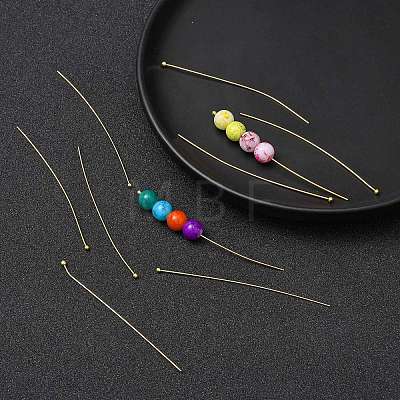 100Pcs Brass Ball Head Pins KK-YW0002-42G-1