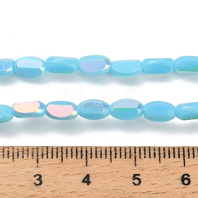 Electroplate Opaque Glass Beads EGLA-H112-06-HR06-1