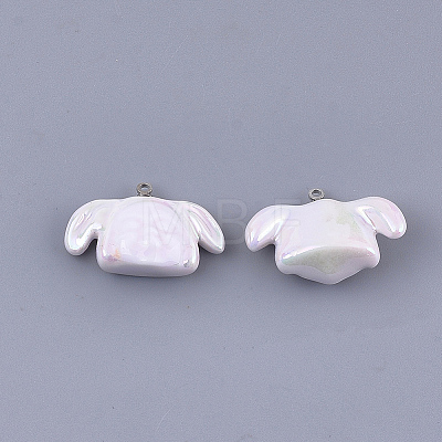 Handmade Porcelain Puppy Pendants X-PORC-T002-115B-1
