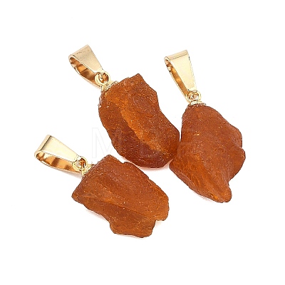 Raw Rough Natural Amber Pendants PALLOY-JF05335-1