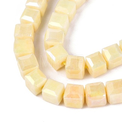 Anti-Tarnish Electroplate Glass Beads Strands GLAA-T025-8mm-10B-1