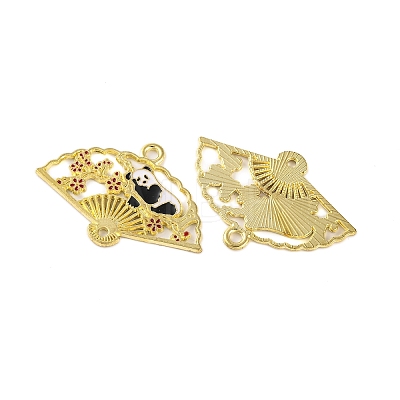 Golden Plated Alloy Enamel Connector Charms ENAM-Z017-15G-01-1