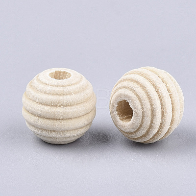 Natural Wood Beads X-WOOD-S053-48-1