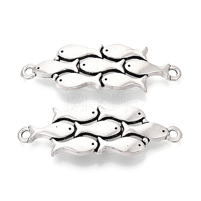 Tibetan Style Alloy Connector Charms TIBE-N014-09AS-1