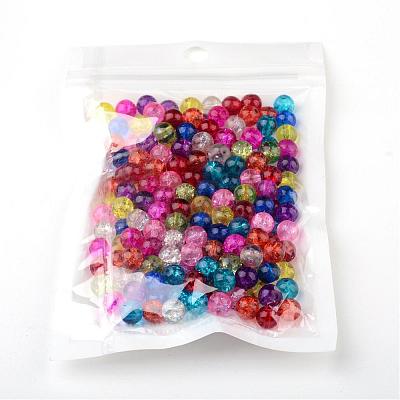 Mixed Crackle Glass Beads X-CCG-Q001-6mm-M-1