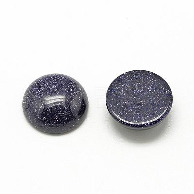 Synthetic Blue Goldstone Cabochons G-R416-6mm-34-1