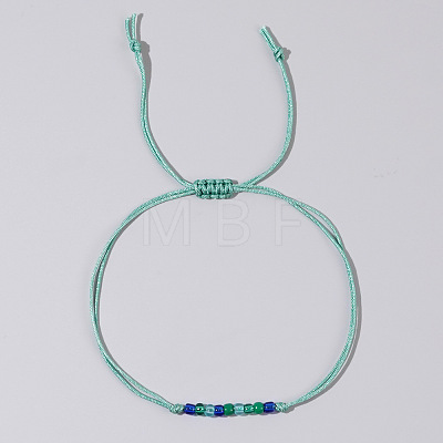 Adjustable Glass Seed Beaded Friendship Braided Bracelets for Daily Wear and Gifts BE2039-9-1