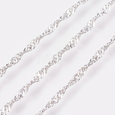 Long-Lasting Plated Brass Chain Necklaces NJEW-K112-11P-NF-1