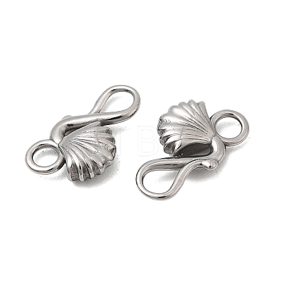 304 Stainless Steel Hook Clasps STAS-Z179-07P-1
