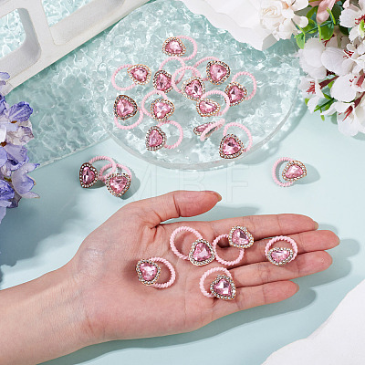 20Pcs Polyester & Rhinestone Girls Hair Accessories OHAR-TA0001-17-1