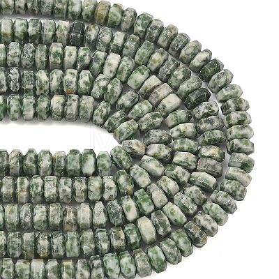 Natural Green Spot Jasper Beads Strands G-L654-I13-01-1