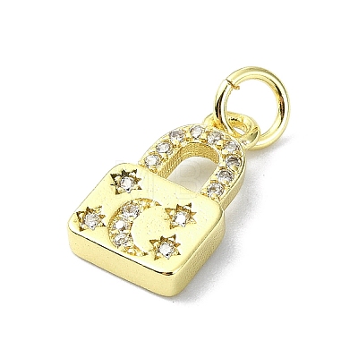 Brass Micro Pave Claer Cubic Zirconia Charms KK-H475-50G-06-1