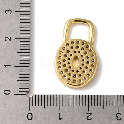 Rack Plating Brass Micro Pave Cubic Zirconia Pendants KK-A229-26G-1