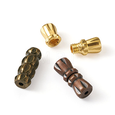 Kissitty 120 Sets 12 Styles Brass Screw Clasps KK-KS0001-24-1