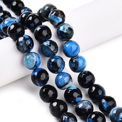 Dyed Natural Agate Beads Strands G-T141-01A-04-1