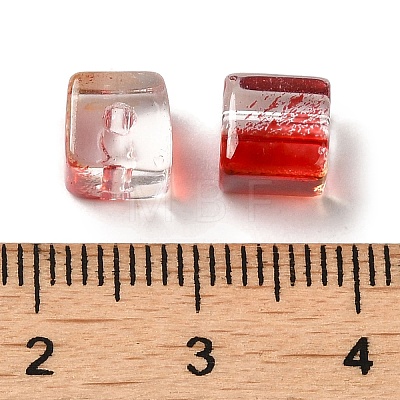 Two Tone Transparent Glass Beads GLAA-NH0001-03A-1