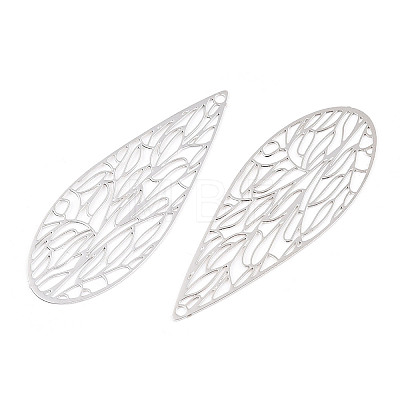 Rack Plating Brass Filigree Pendants KKC-T001-68P-1
