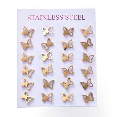 304 Stainless Steel Stud Earrings EJEW-H368-46G-1