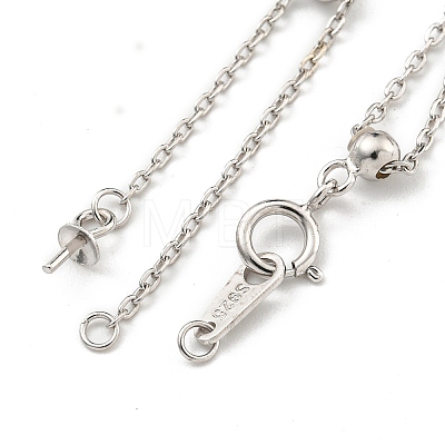 Rhodium Plated 925 Sterling Silver Chain Extender STER-C005-03P-1