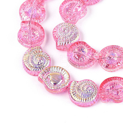 Electroplate Transparent Glass Beads Strands EGLA-S190-05F-1