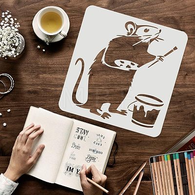 Large Plastic Reusable Drawing Painting Stencils Templates DIY-WH0172-616-1