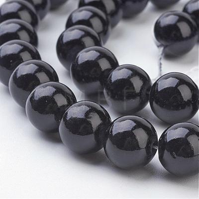 Natural Mashan Jade Round Beads Strands G-D263-10mm-XS32-1