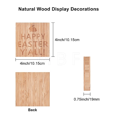 CREATCABIN Natural Wood Display Decorations DJEW-CN0001-10-1
