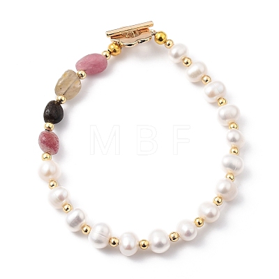 Natural Cultured Freshwater Pearl Beaded Bracelets BJEW-JB05491-1