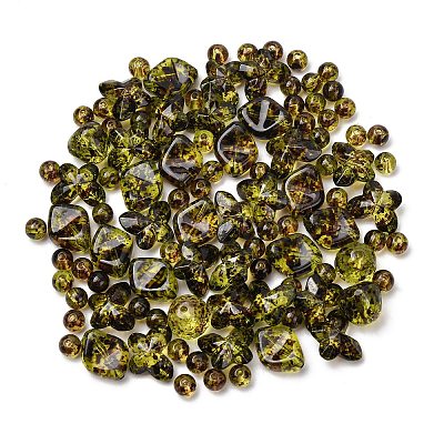 Two Tone Transparent Acrylic Beads OACR-Z041-16-1