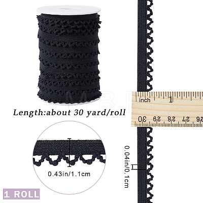 Gorgecraft 30 Yards Picot Edged Lingerie Sewing Elastic DIY-GF0009-38A-1