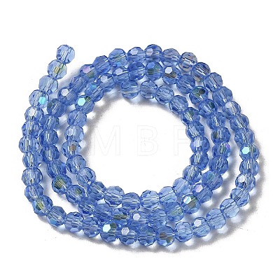 Electroplate Transparent Glass Beads Strands EGLA-A035-T4mm-L14-1