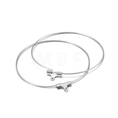 316 Surgical Stainless Steel Hoop Earring Findings STAS-P238-09P-06-1
