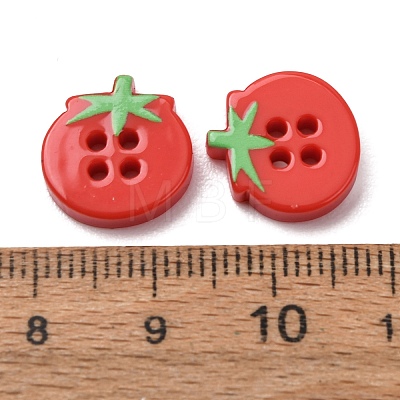 4-Hole Printed Opaque Resin Buttons RE-CBA2C75-04B-1